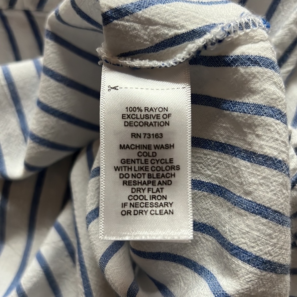 Cupio‎ 3/4 Sleeve Ballet Neck Striped Top - Picture 7 of 8